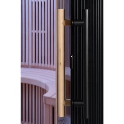 Sauna Moon Infrar&oslash;d Rund 4 pladser Sort Holls